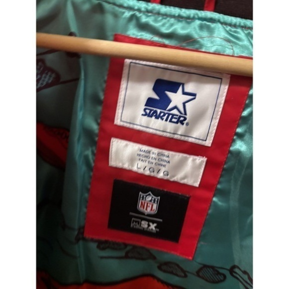 Starter NFL Super Bowl LIX New Orleans Satin Varsity Jacket Red Mens L LSD90B95 - Picture 8 of 8